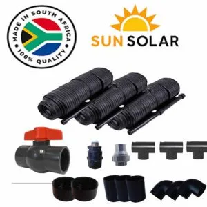 D.I.Y Triple Density Pool Solar Panels 3 Panel Kit With Fittings